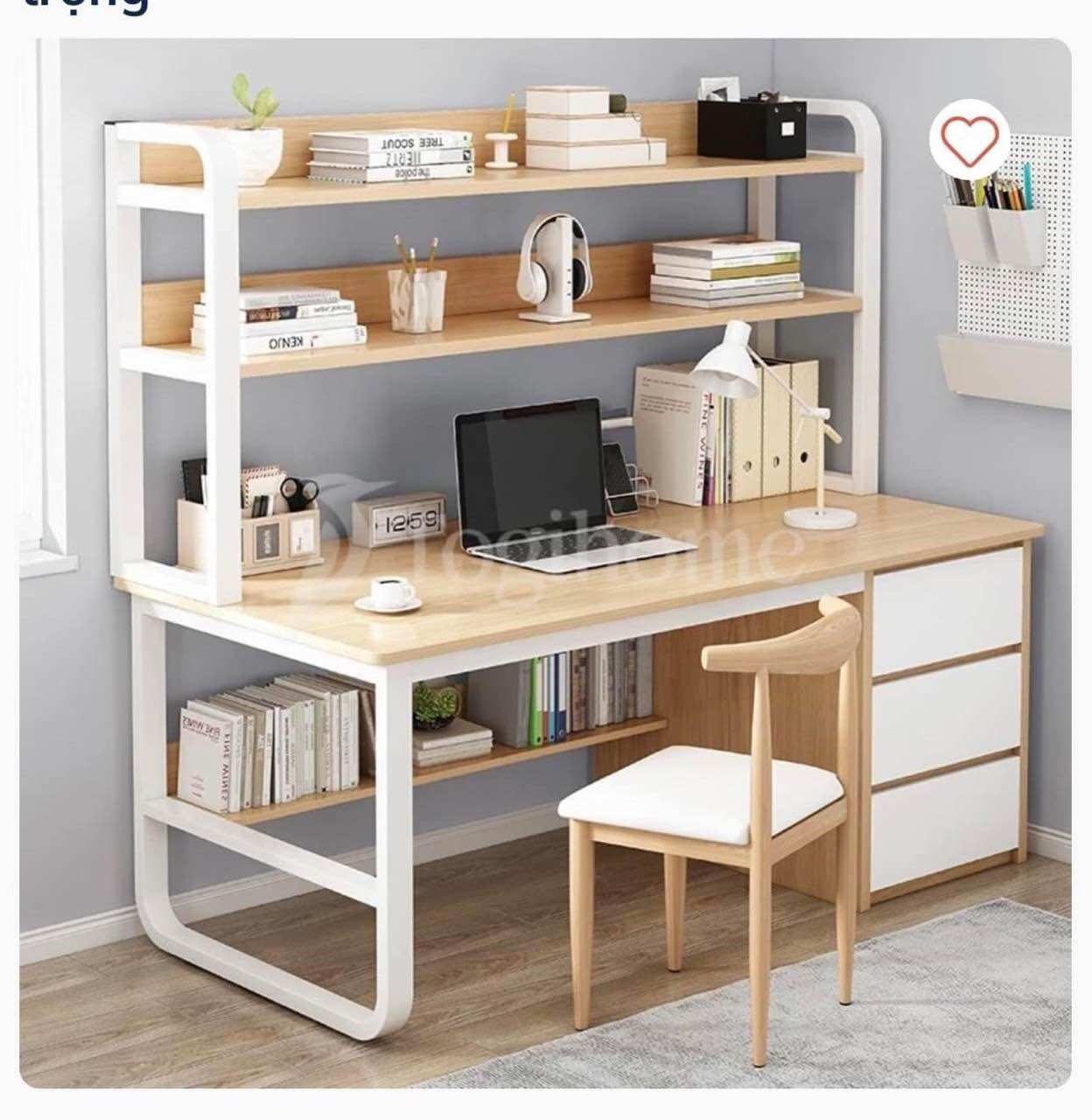 Bàn học sinh kệ sách tủ 3 ngăn tiện dụng
