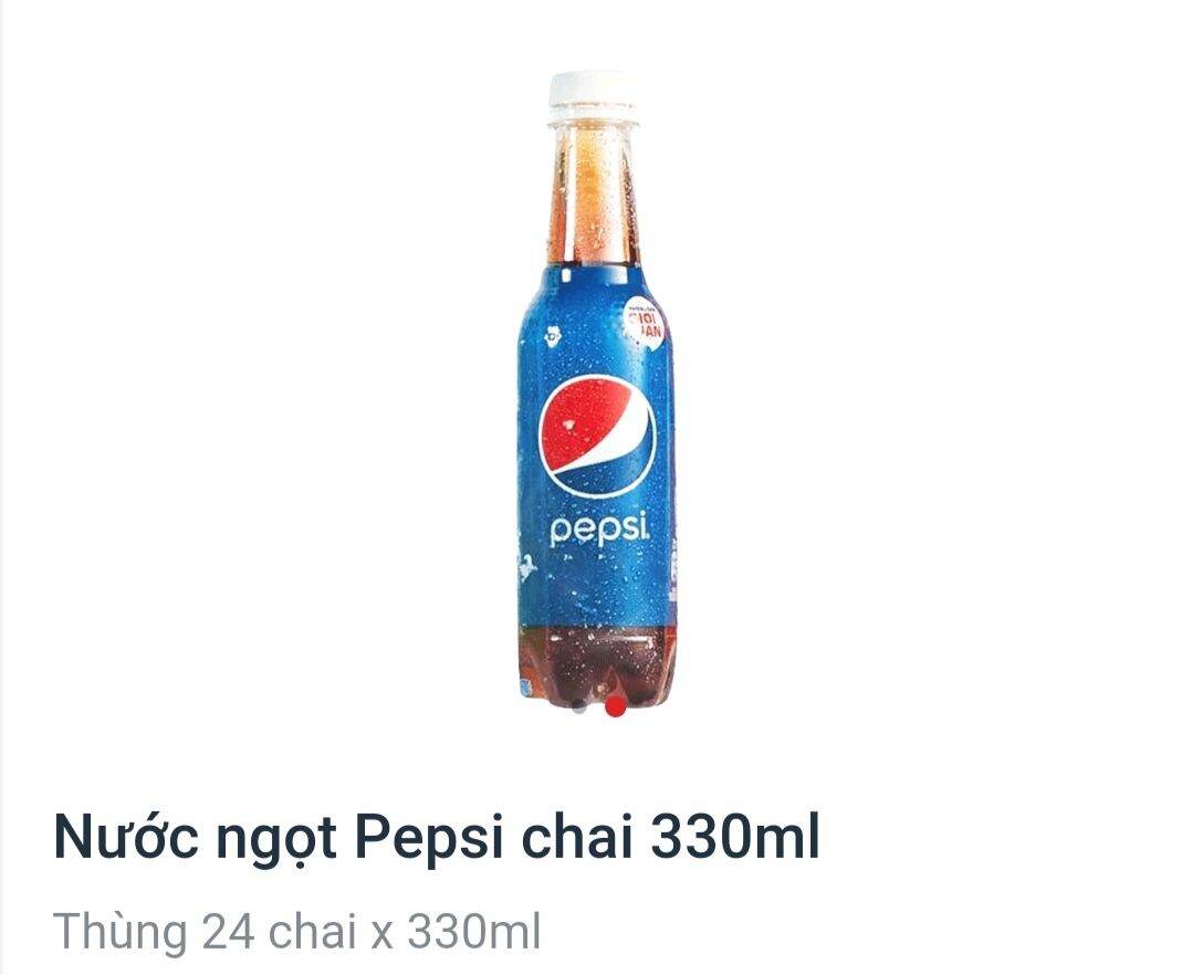 Thùng nước pepsi chai 330ml x 24 chai