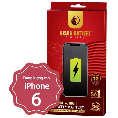 Pin bison chính hãng - model 6g dung lượng cao 2250mah - bảo hành 06 tháng