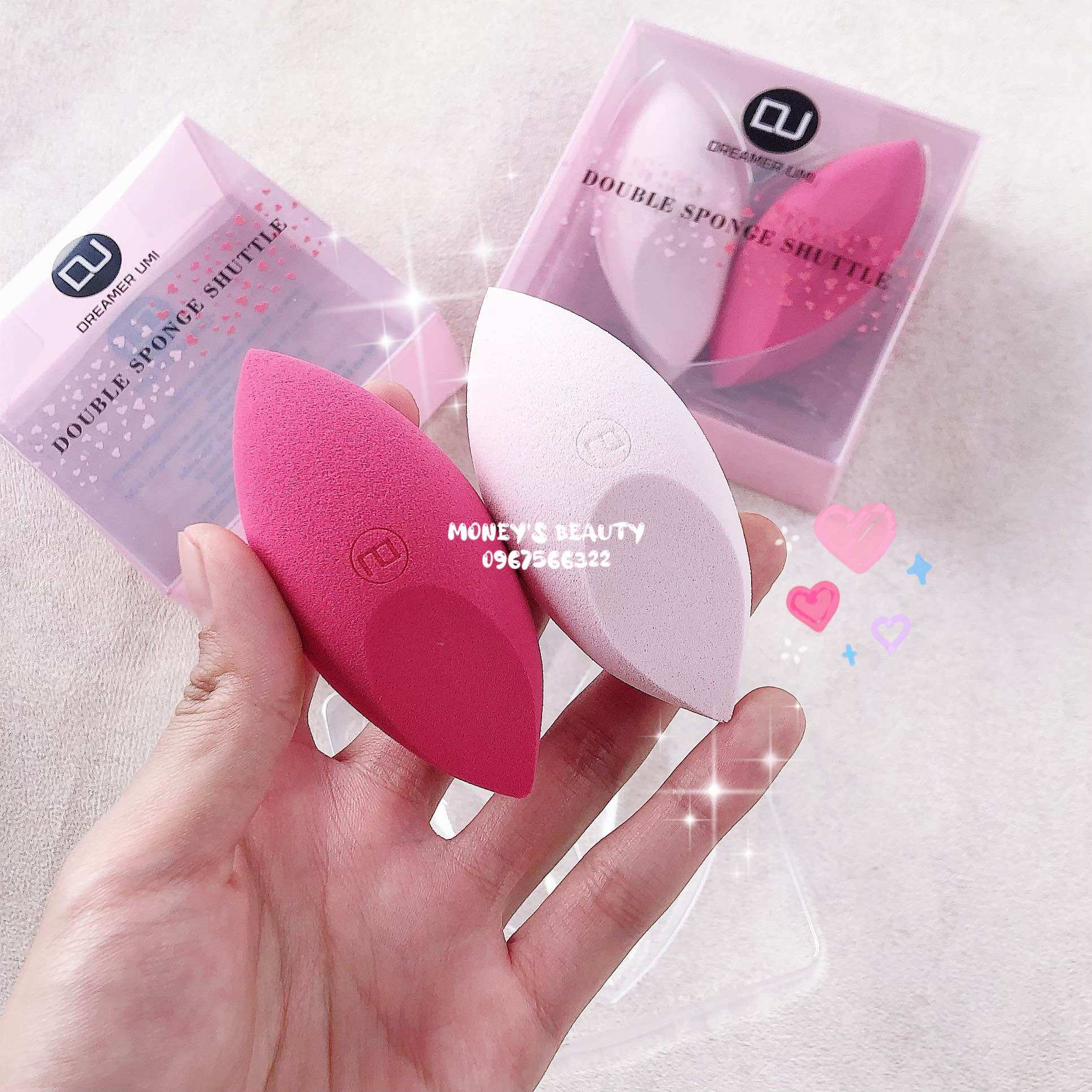 Set bông mút trang điểm tán nền dreamerumi lover sponge