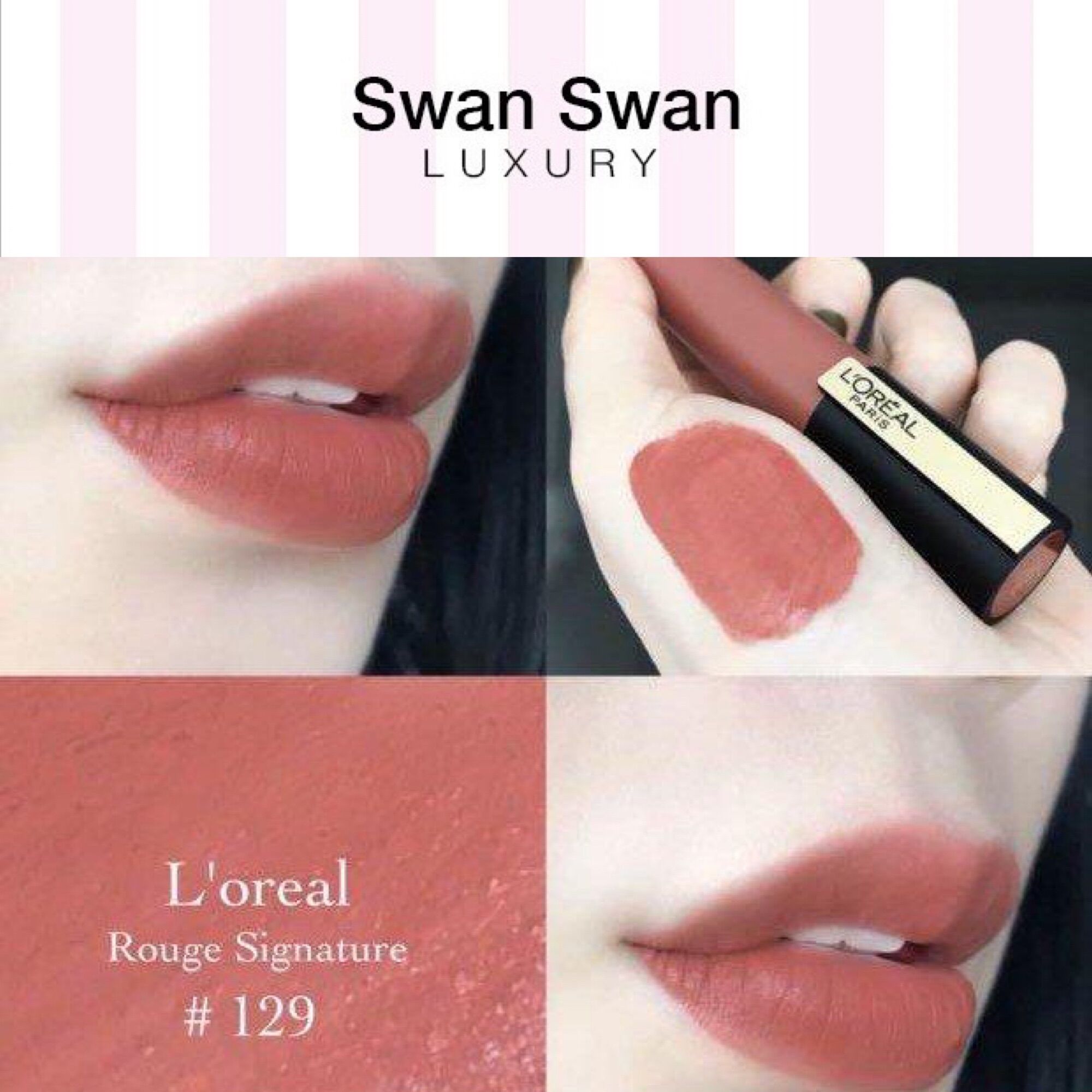 Son Mini Kem Lì Loreal Màu Đỏ Cam 134 2,1ml