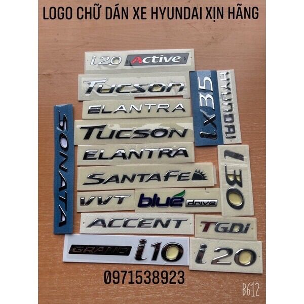 logo SANTAFE TUCSON ELANTRA VERNA TGDI VVT 4WD BLUE drive IX25 dán thân xe hàng xịn cao cấp