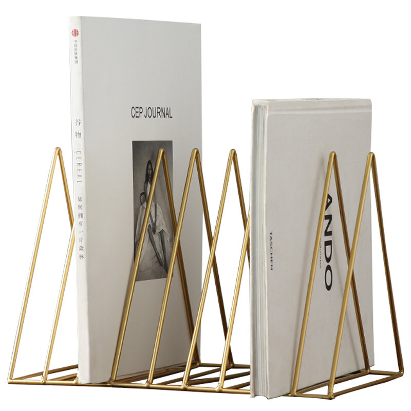 Kệ Sách Tam Giác Sắt Nghệ Thuật Đơn Giản Bắc Âu Kệ Báo Tạp Chí Giá Đựng Đồ Trang Trí Để Bàn Phòng Khách Phòng Đọc Sách Giá Sách