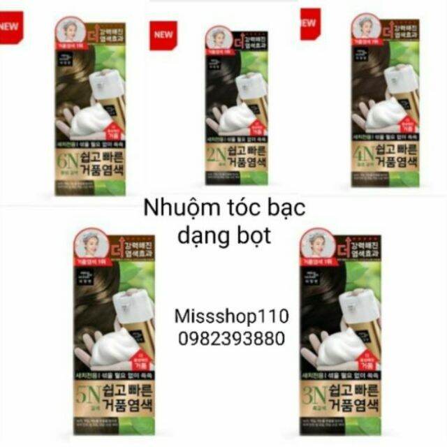 Thuốc Nhuộm Tóc Bọt Biển Dành Cho Tóc Bạc Mise En Scene