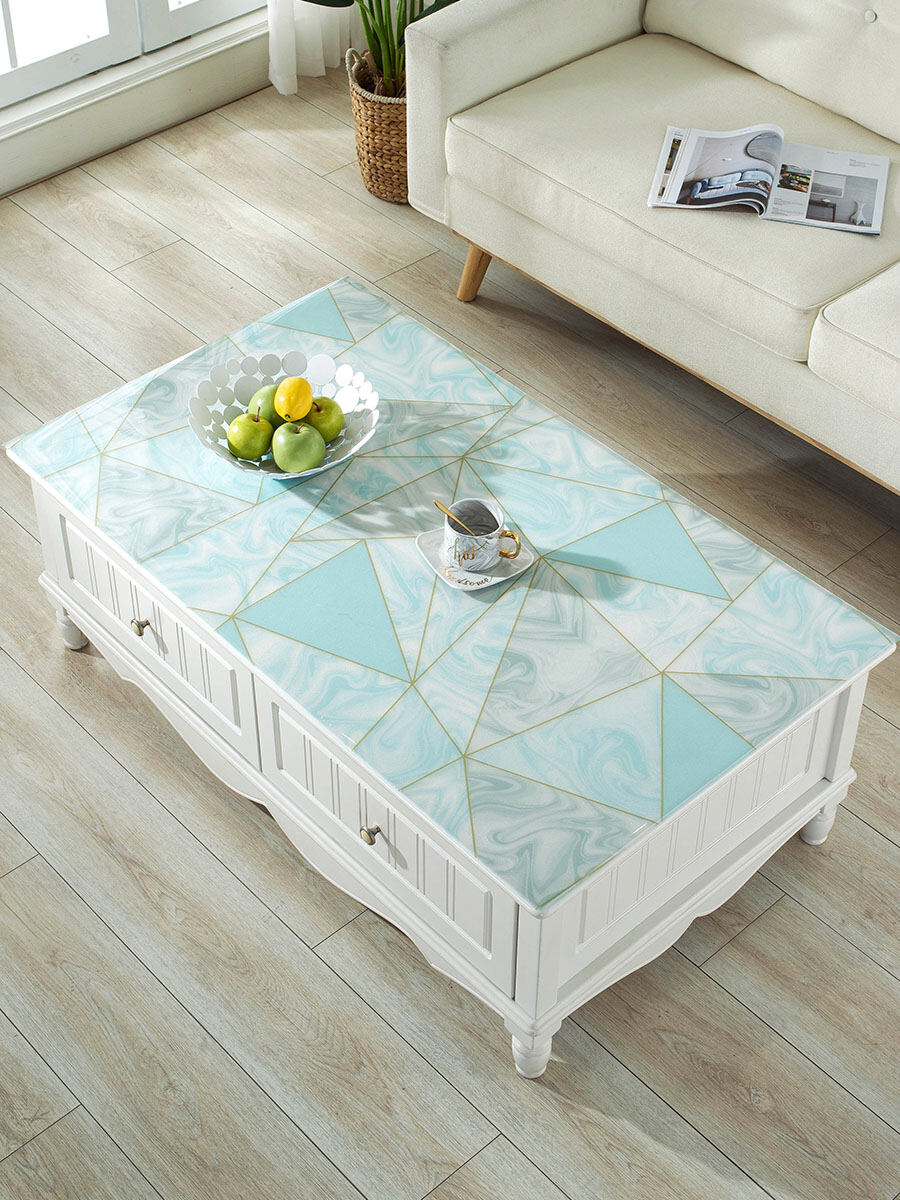 Bàn Ăn Bằng Nhựa PVC Chống Thấm Nước Chống Dầu Chống Bỏng Không Cần Giặt Đệm Bàn Trà Đệm Tủ Tivi Đệm Tủ Giày Họa Tiết Hoa