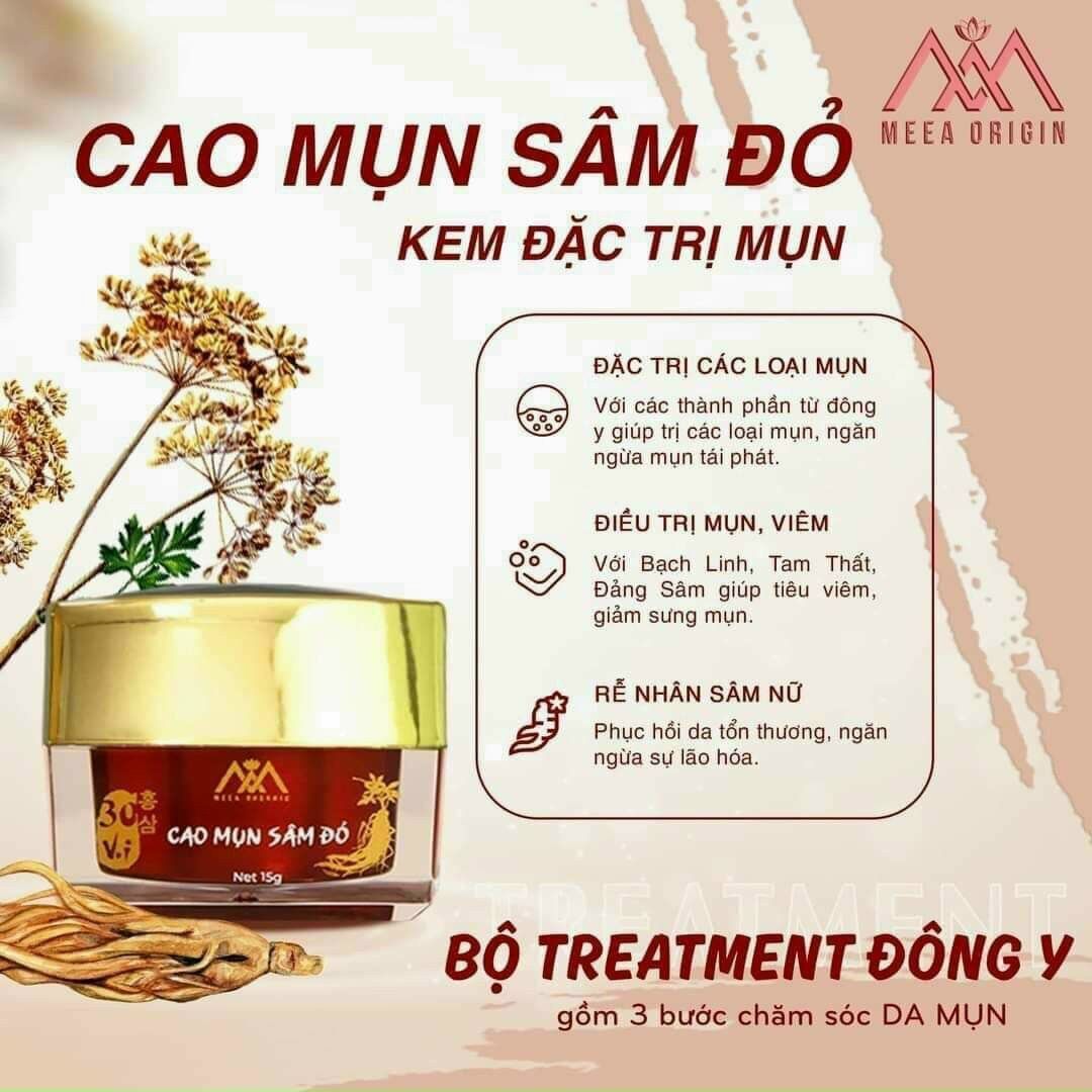 Cao mụn sâm đỏ 36vị chính hãng 15g