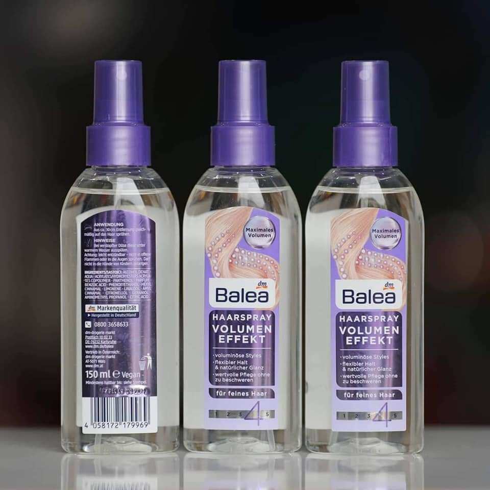 Xịt dưỡng làm phồng và bóng tóc tự nhiên BALEA