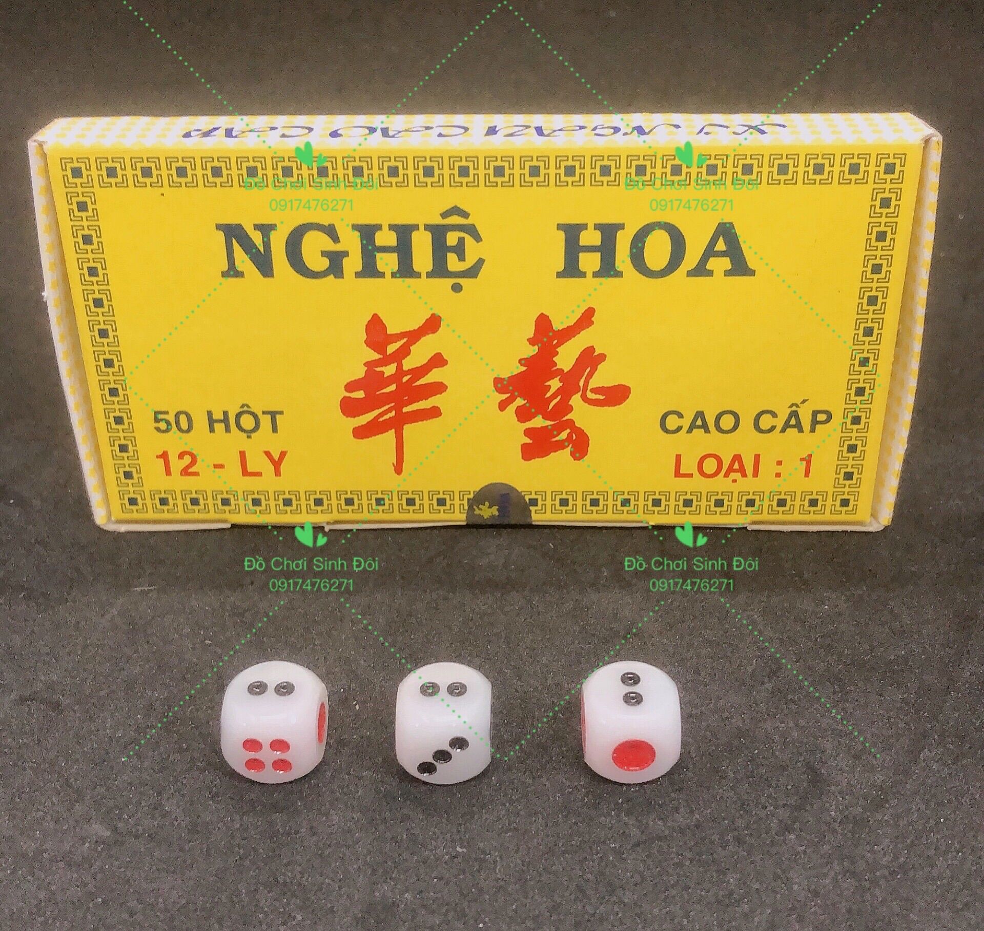 Xí ngầu 6 viên -  12ly+13ly