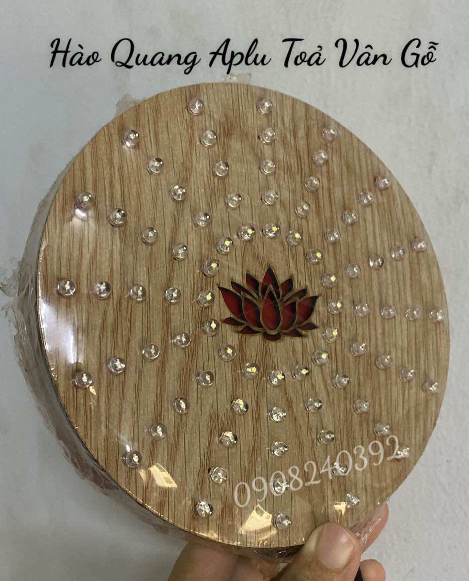 ĐÈN HÀO QUANG TOẢ MÀU VÂN GỖ SIÊU MỎNG( NHIỀU KÍCH THƯỚC )