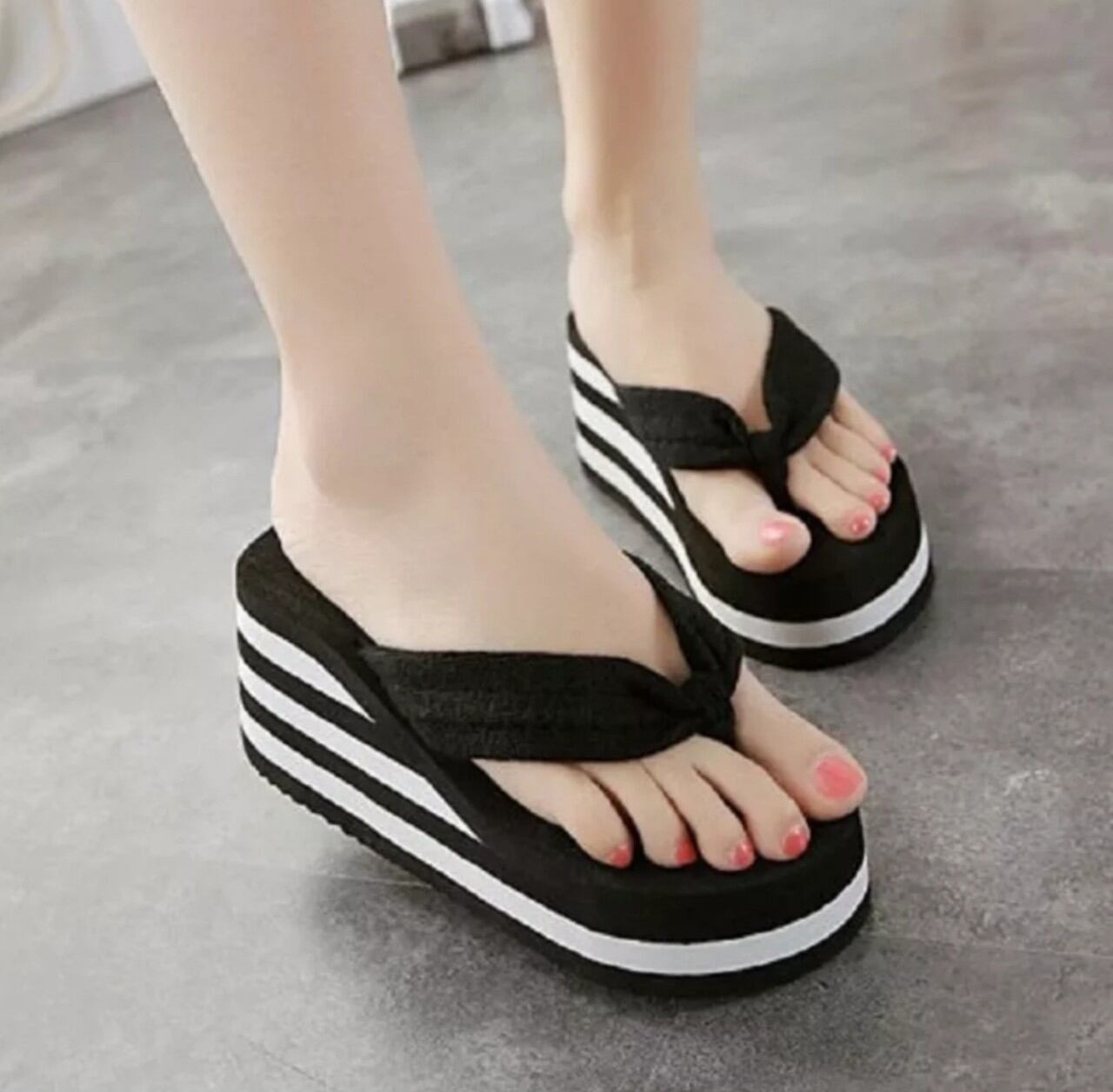 dép xốp kẹp đế sọc