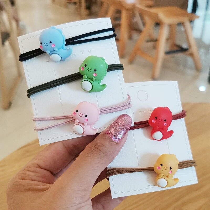 1 Dây buộc tóc khủng long màu ngẫu nhiên