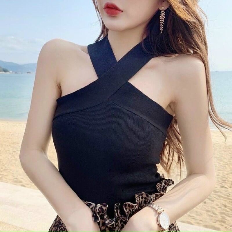 Áo Thun Yếm Chéo Cổ Body