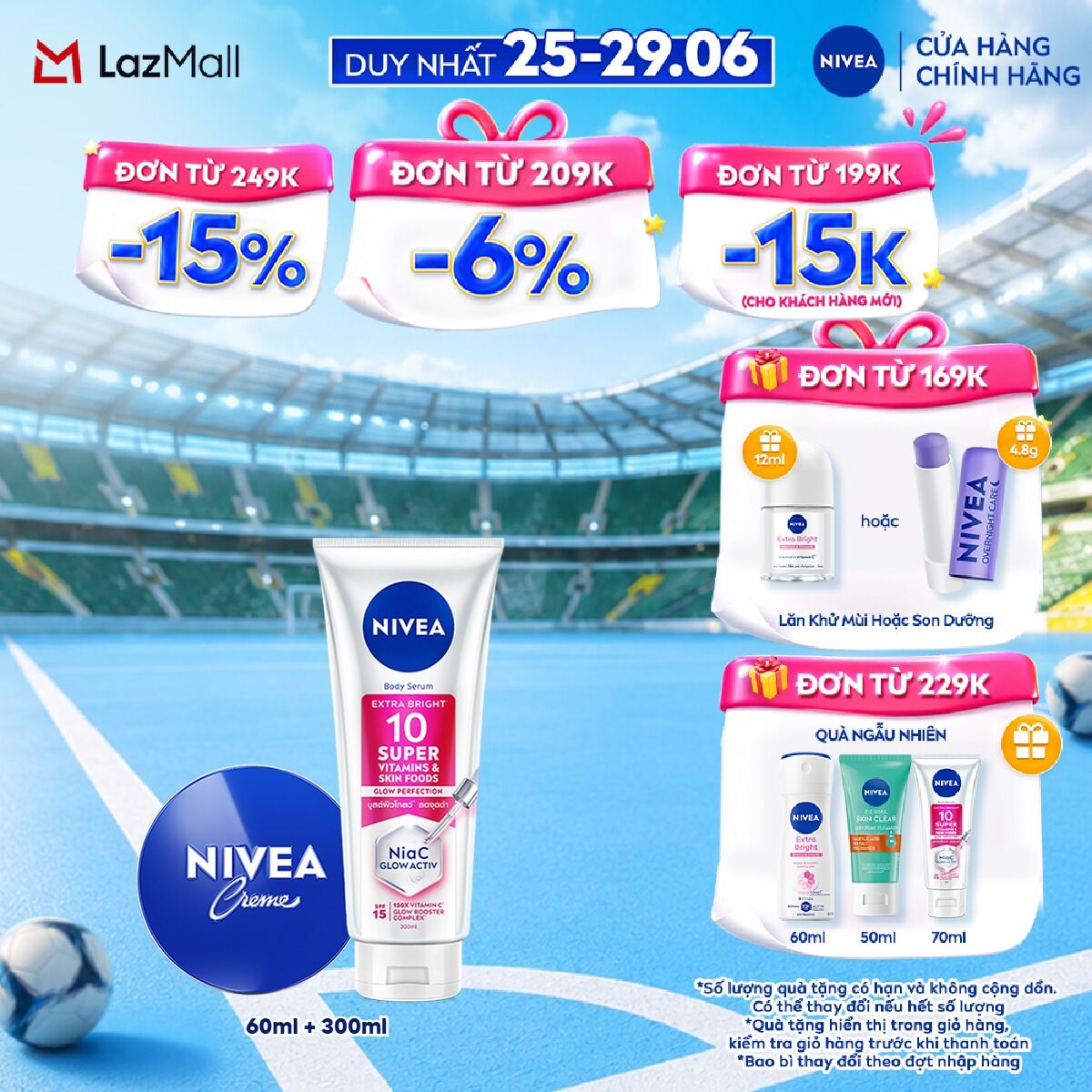 Bộ Kem Dưỡng Ẩm Chuyên Sâu NIVEA Crème (60ml) - 80102 và Tinh Chất Dưỡng Thể Nivea 10 Super Vitamin  Skin Foods - 93824