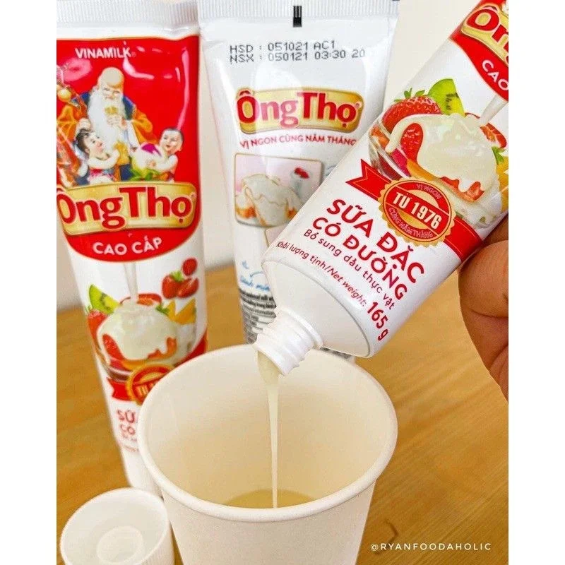 SỮA ÔNG THỌ DẠNG TUÝP 165G SỮA ĐẶC CÓ ĐƯỜNG