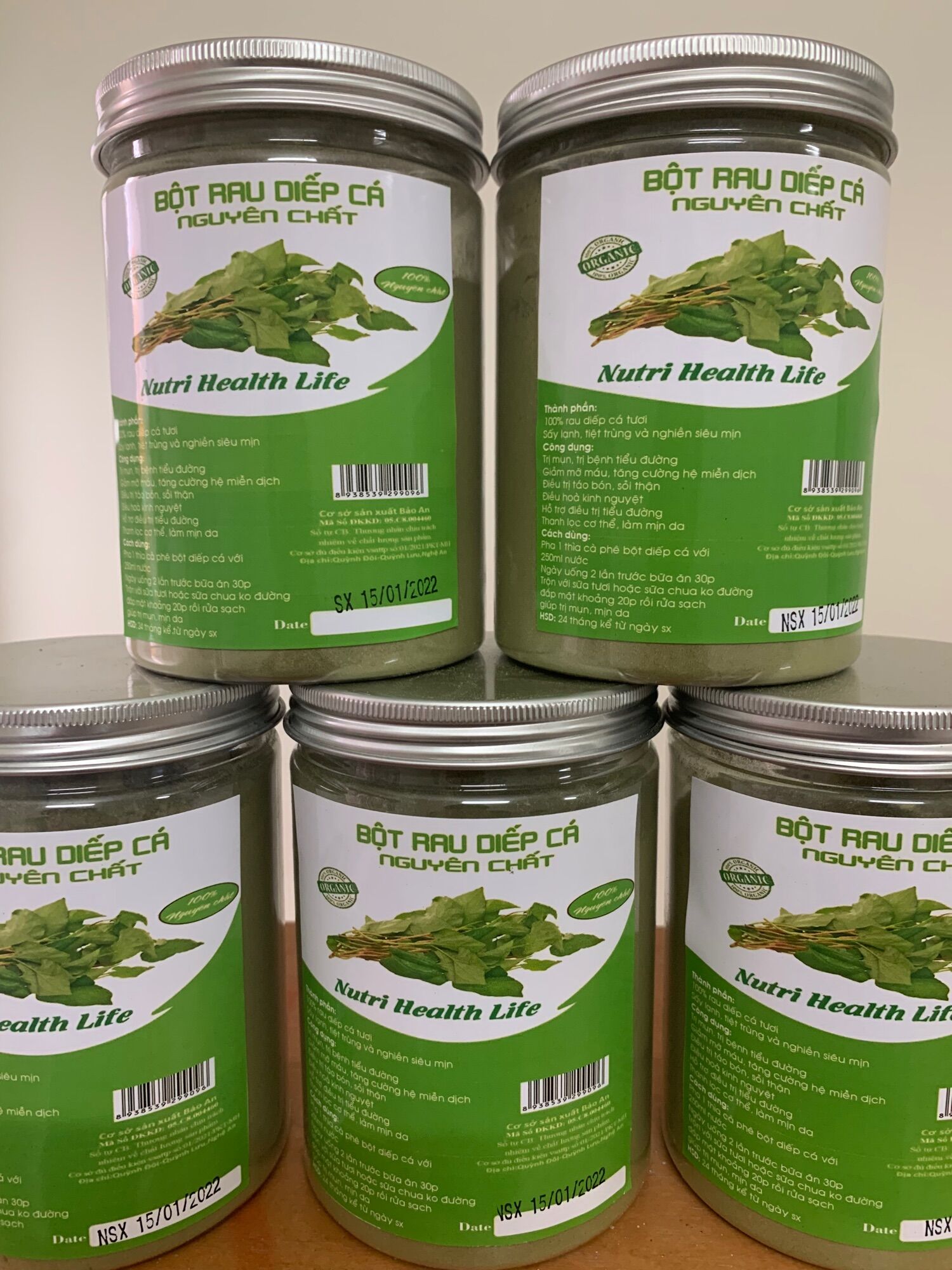 Bột diếp cá sấy lạnh hộp 250g