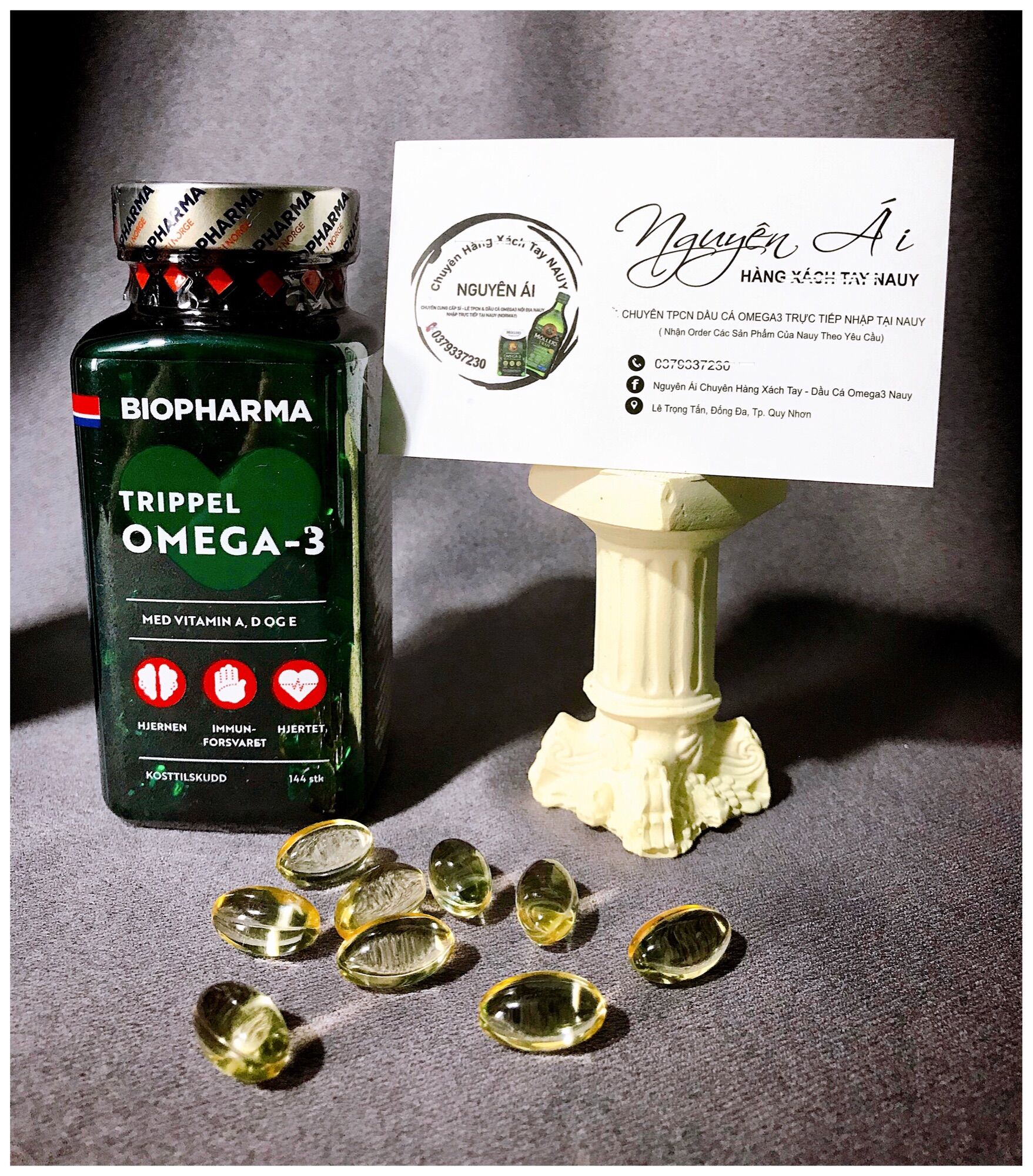 [MẪU MỚI ]Dầu Cá Omega3 Hiệu Biopharma Của Nauy [Hôp/144Viên]