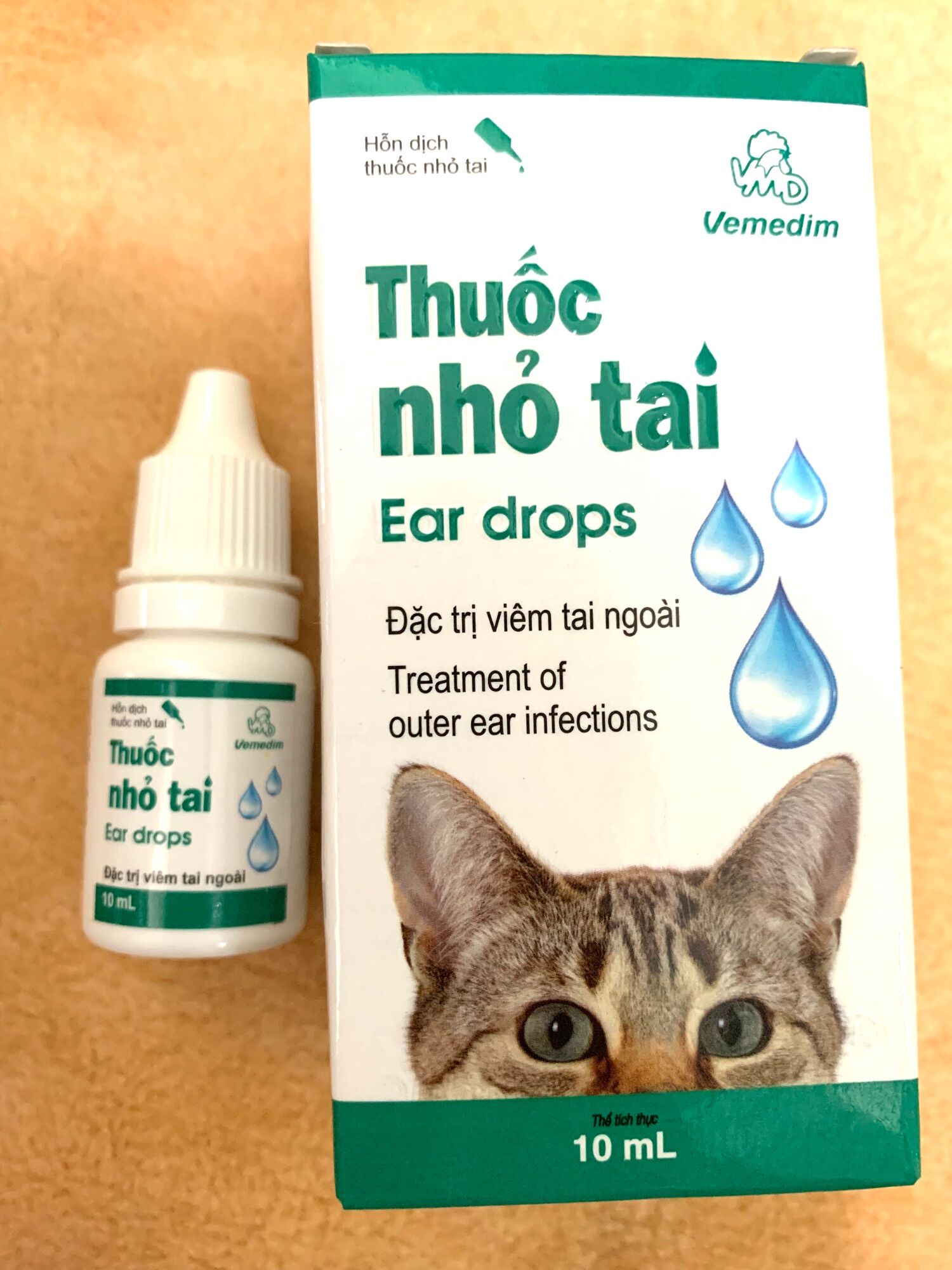 Nhỏ tai cho chó, mèo.