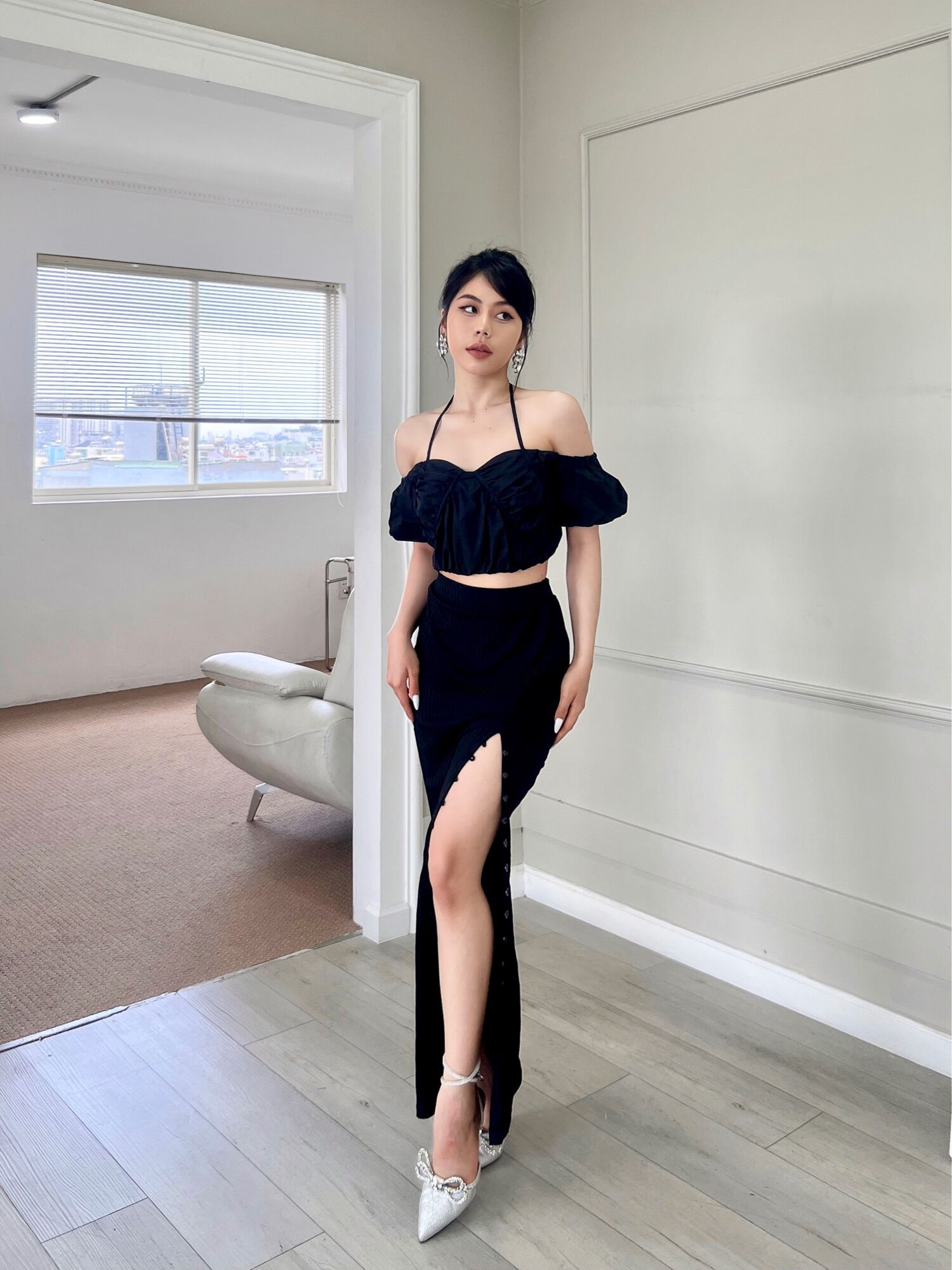 Xả kho keira top in black