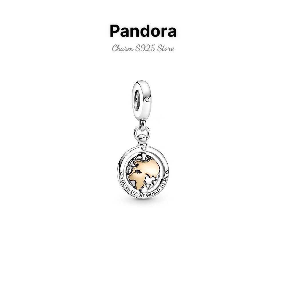 CHARM PAN ALE TREO TRÁI ĐẤT VÀNG TRẮNG BẠC S925