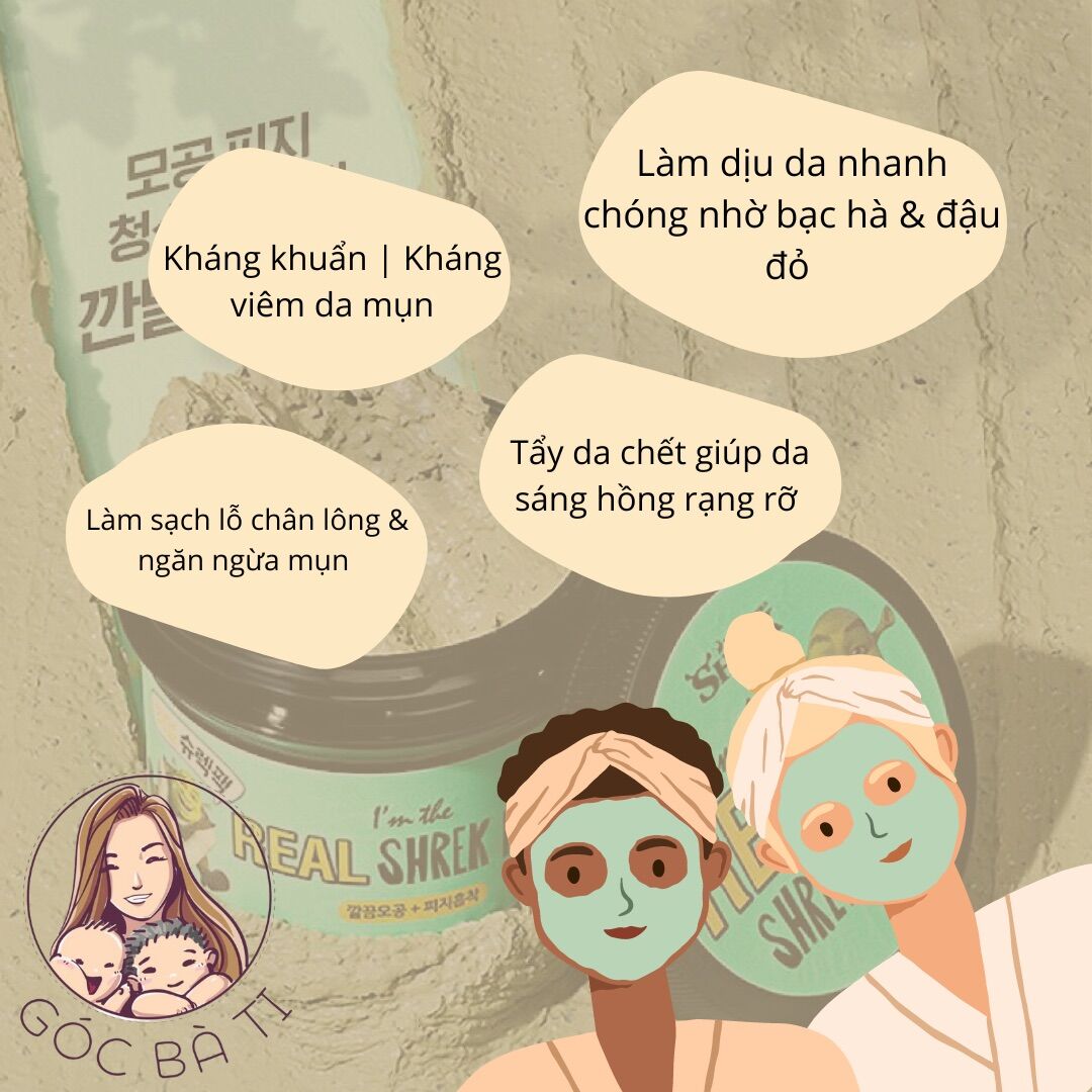 MẶT NẠ ĐẤT SÉT TƯƠI I'M THE REAL SHREK PACK