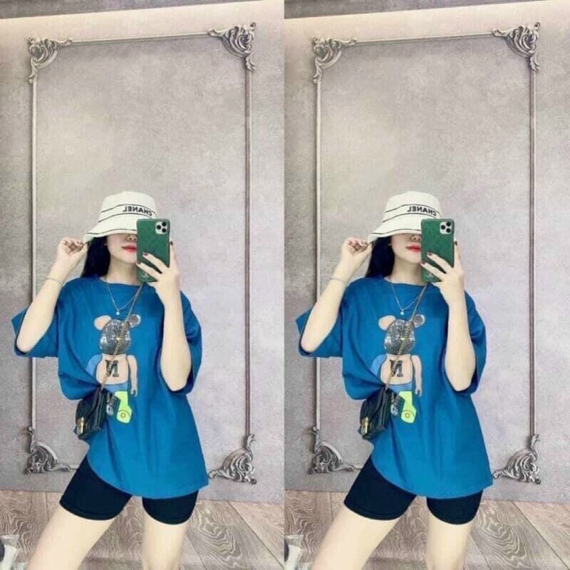 Set bộ áo thun mix quần legging - gấu berick