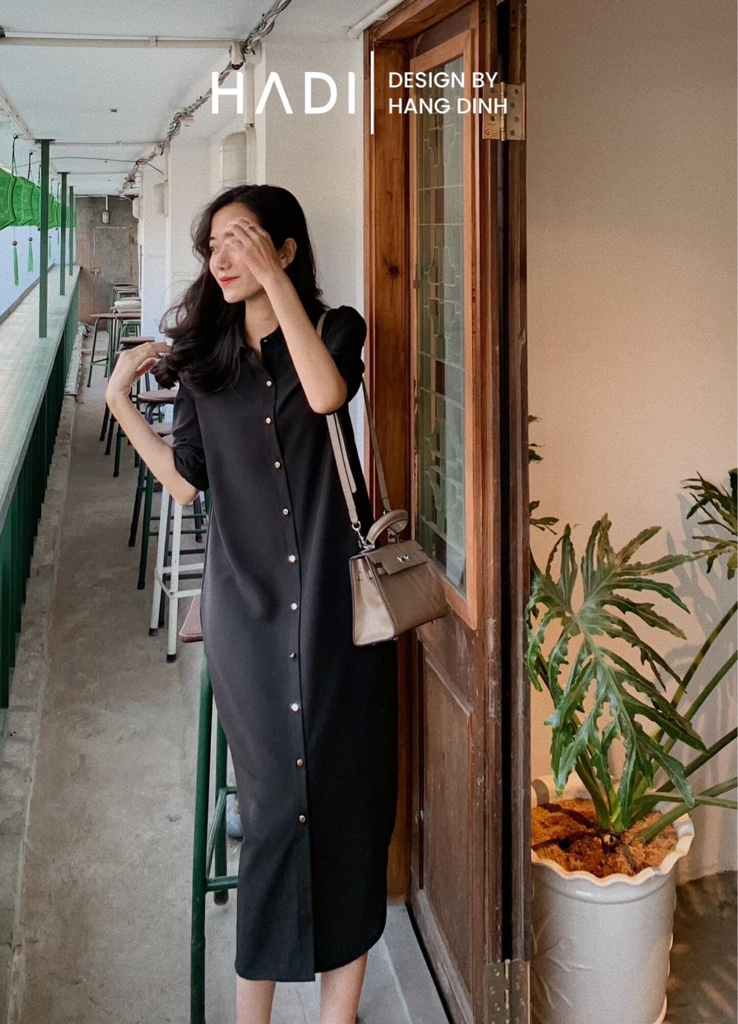 Đầm sơmi dáng suông rộng - Hạnh