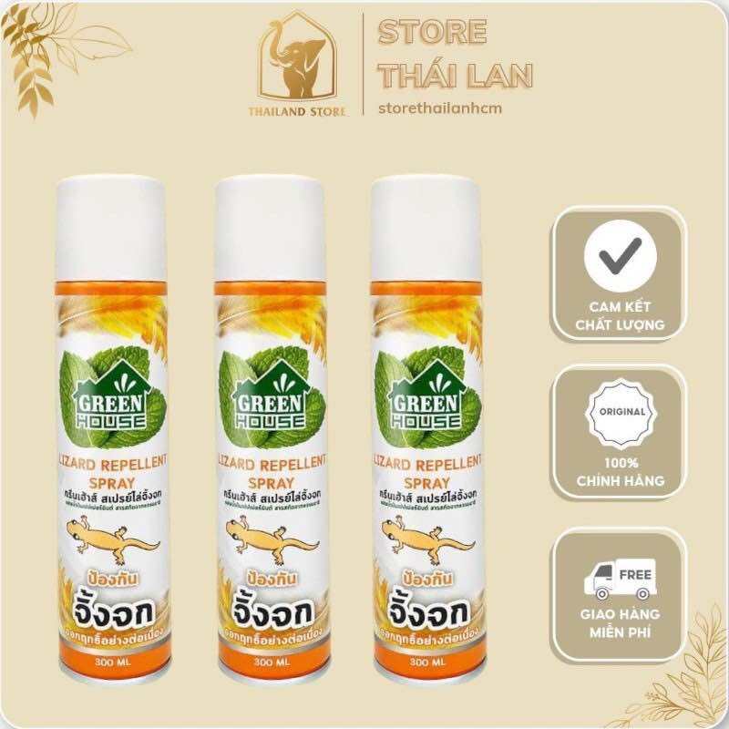 [CHÍNH HÃNG] Chai Xịt Đuổi Thằn Lằn - Chuột - Gián Green House Lizard Repellent Spray 300ml