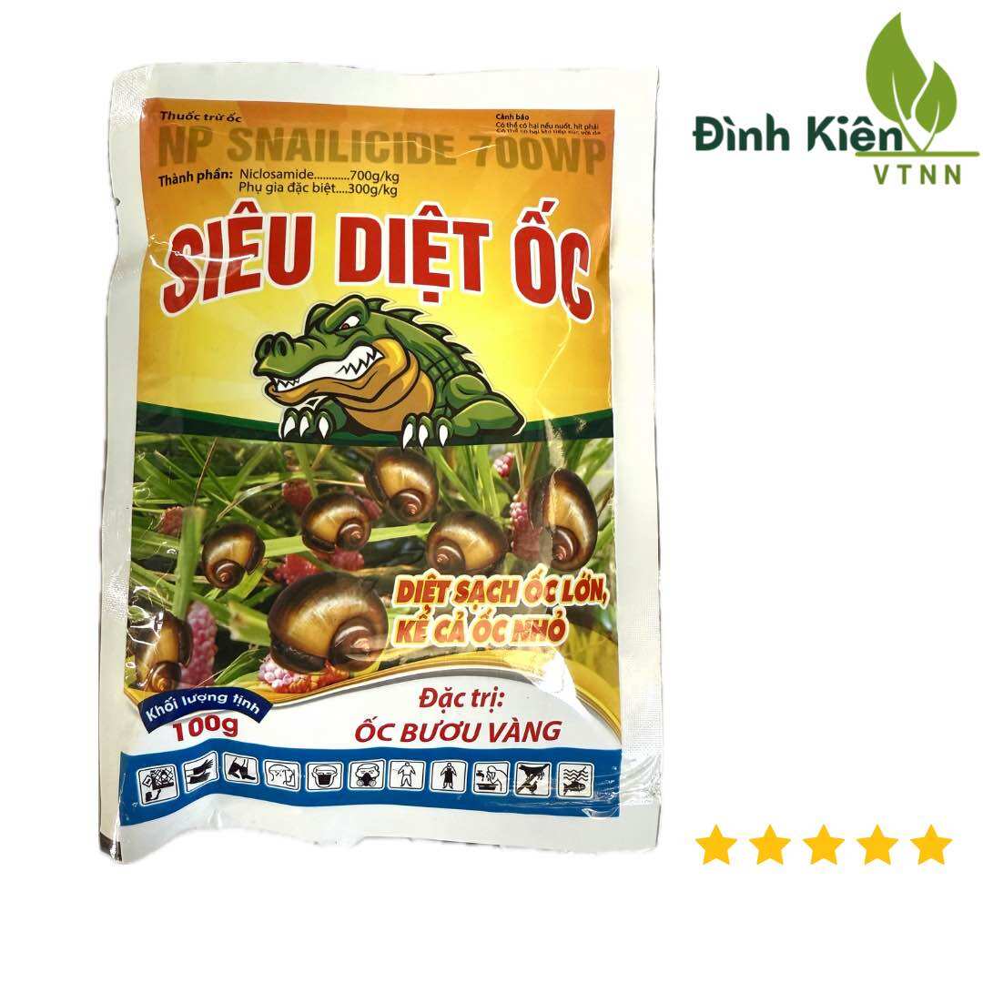  Thuốc SIÊU DIỆT ỐC SNAILICIDE 700WP - diệt sạch cả ốc nhỏ lẫn ốc trưởng thành an toàn với lúa 