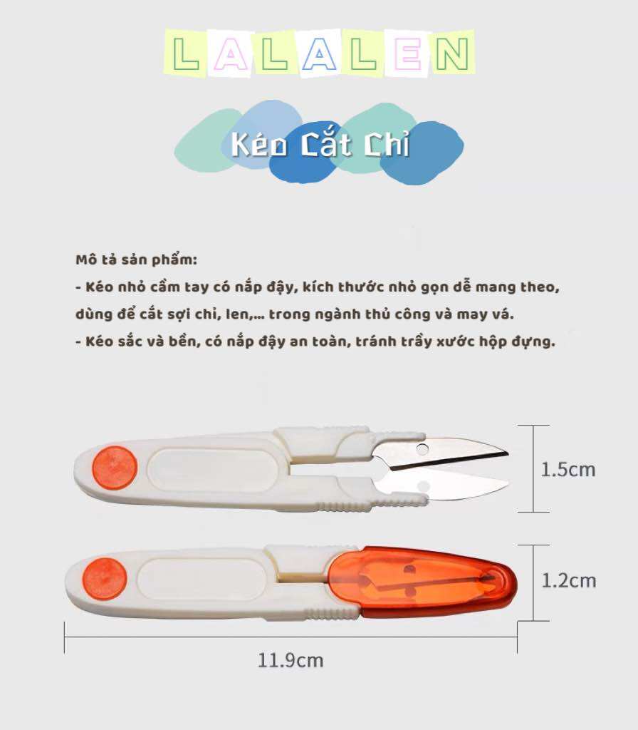Kéo Bấm Cắt Chỉ Có Nắp Đậy