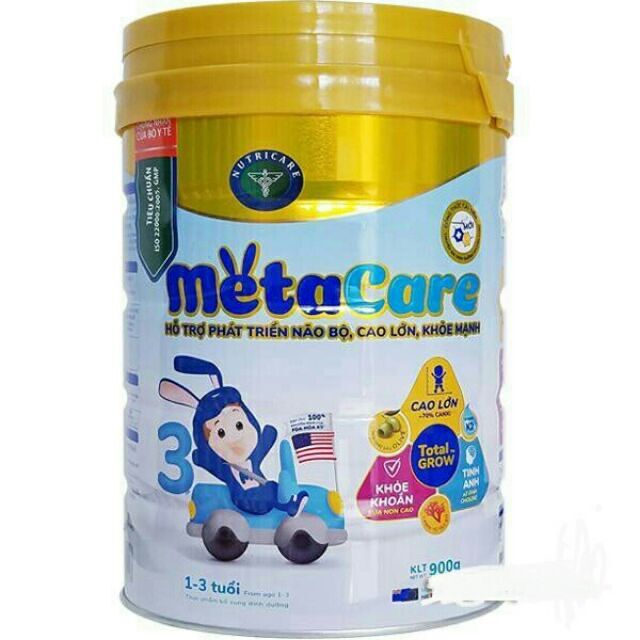 Sữa bột meta care 3 900g