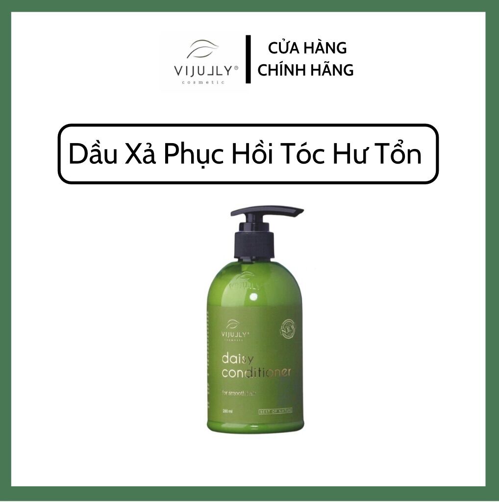 Dầu xả dừa hoa cúc thiên nhiên vijully phục hồi tóc hư tổn 280ml