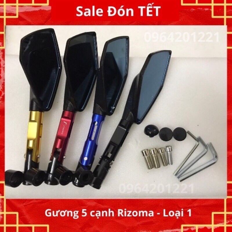 Gương 5 cạnh riroma 1 chiếc bên trái gắn mọi loại xe