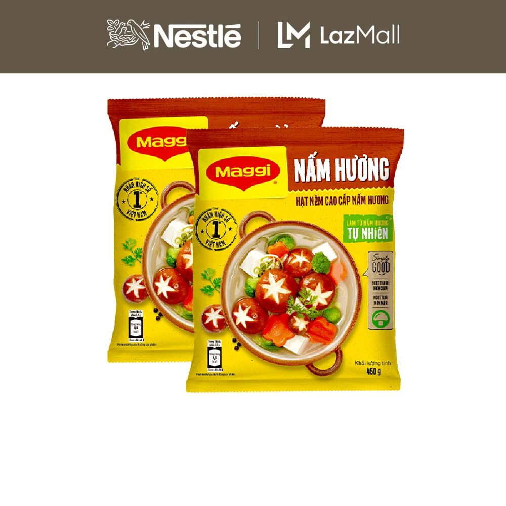 [ƯU ĐÃI THÁNG 4] Combo 2 Bịch Hạt Nêm Nấm Hương MAGGI 450g