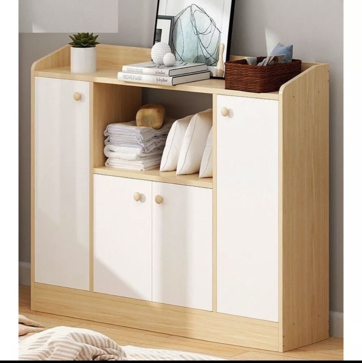 Tủ gỗ đựng đồ 4 cánh thông minh - Tủ bếp 4 cánh