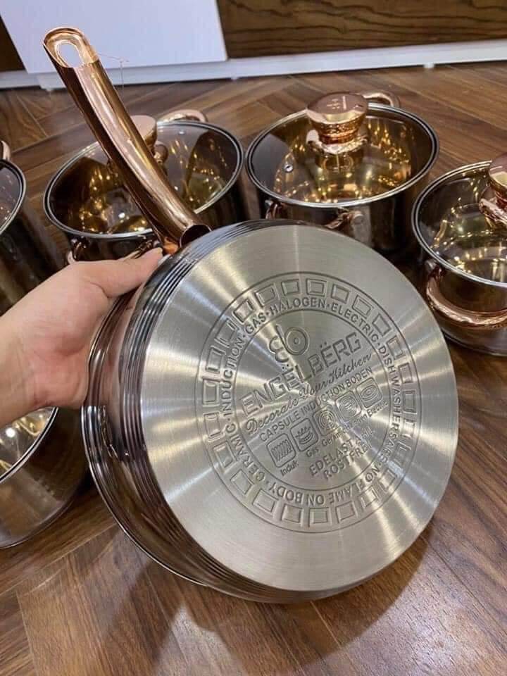 Bộ nồi đức 6 món 12 chi tiết cao cấp chính hãng chef&chef