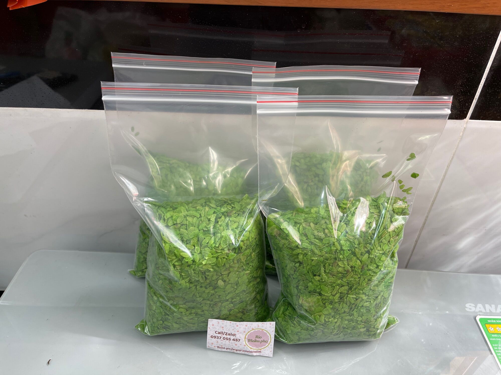 500gr cốm dẹp xanh