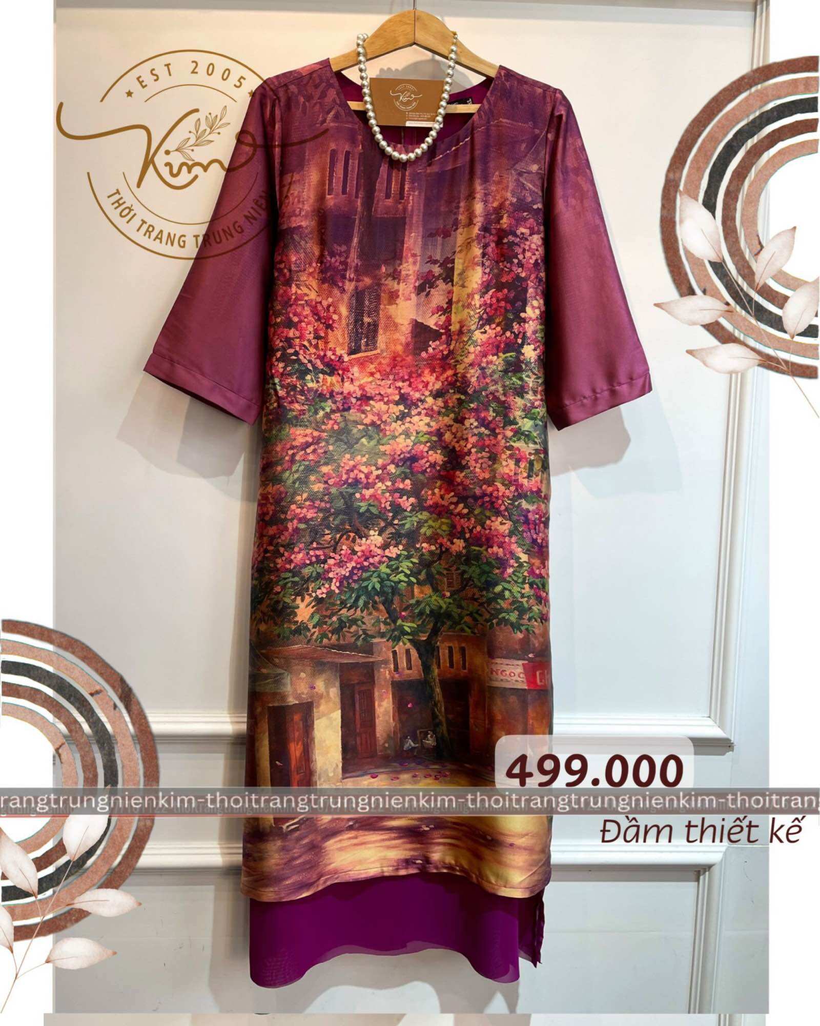 Đầm lụa thiết kế sang trọng