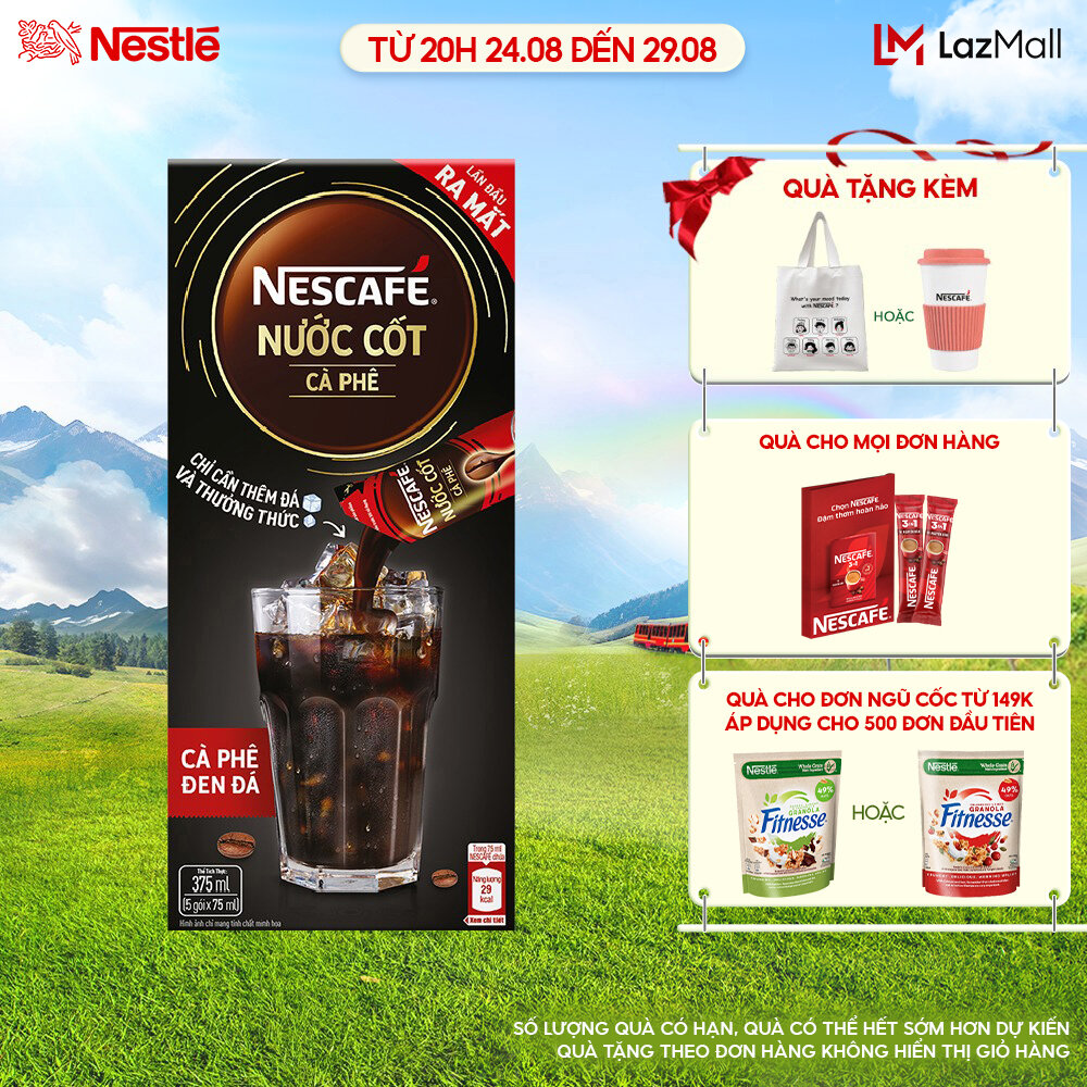 Nescafé nước cốt cà phê vị café đen đá