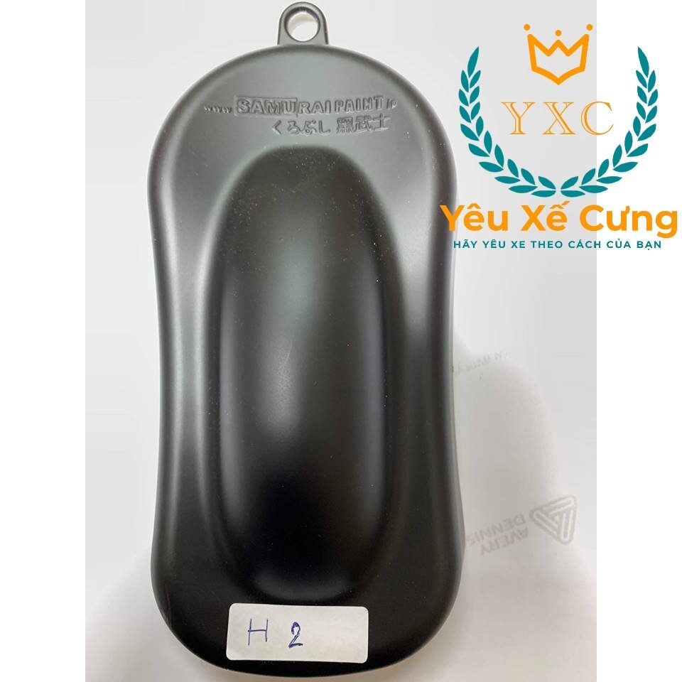 H2***_Chai xịt sơn xe máy Samurai H2 chịu nhiệt màu đen mờ