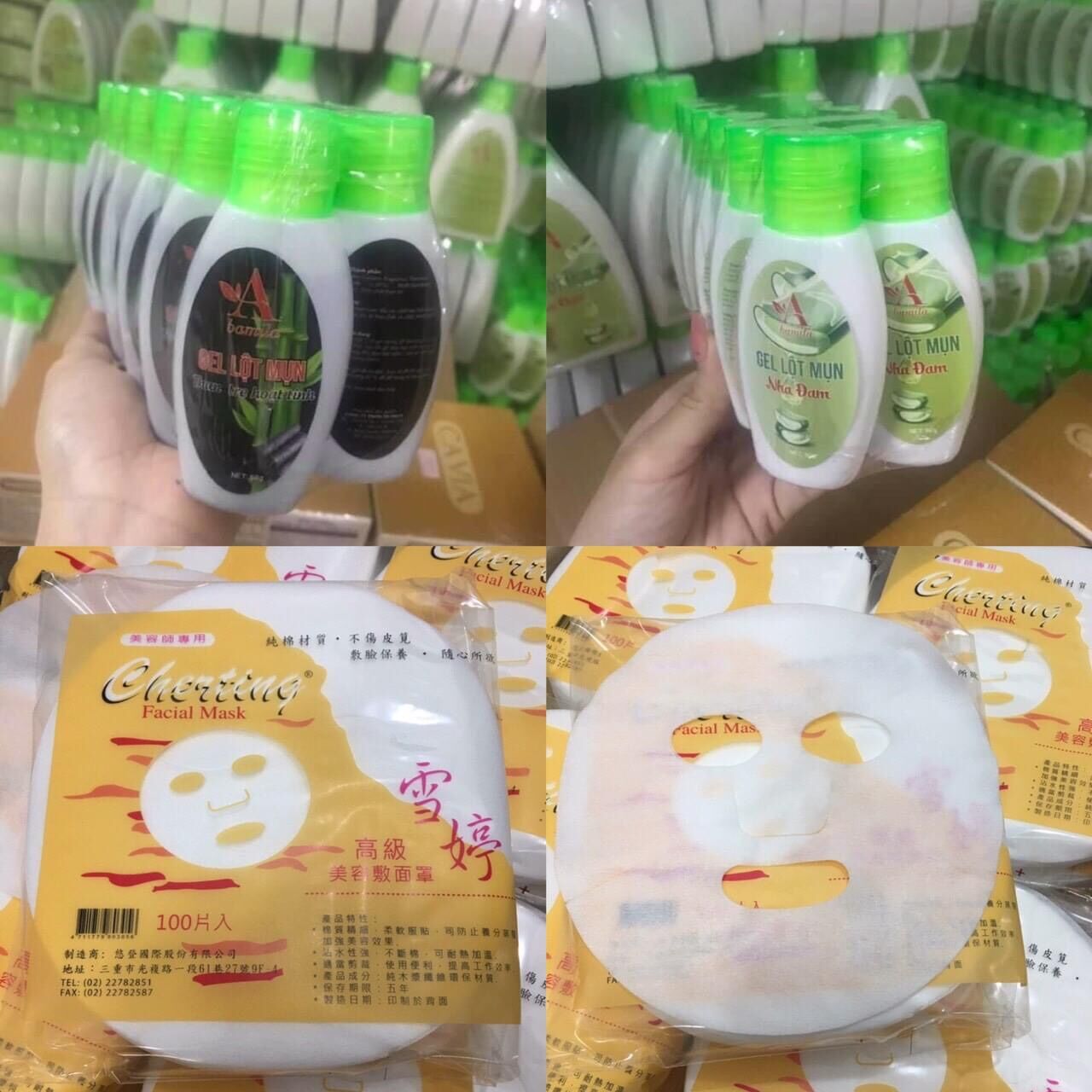 Combo Gel Lột Mụn 60g & 100 miếng mặt nạ giấy