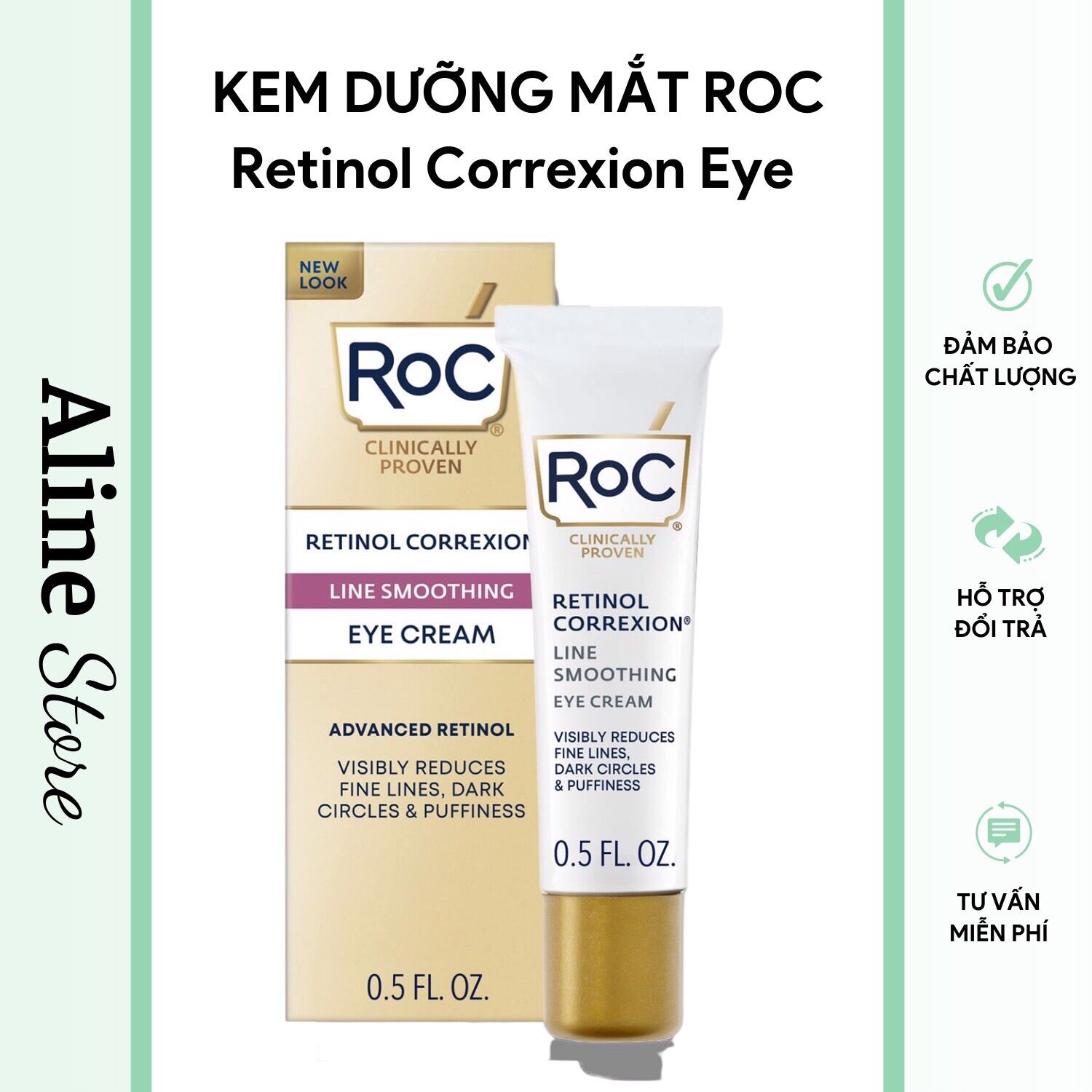 Kem dưỡng mắt roc retinol correxion eye cream