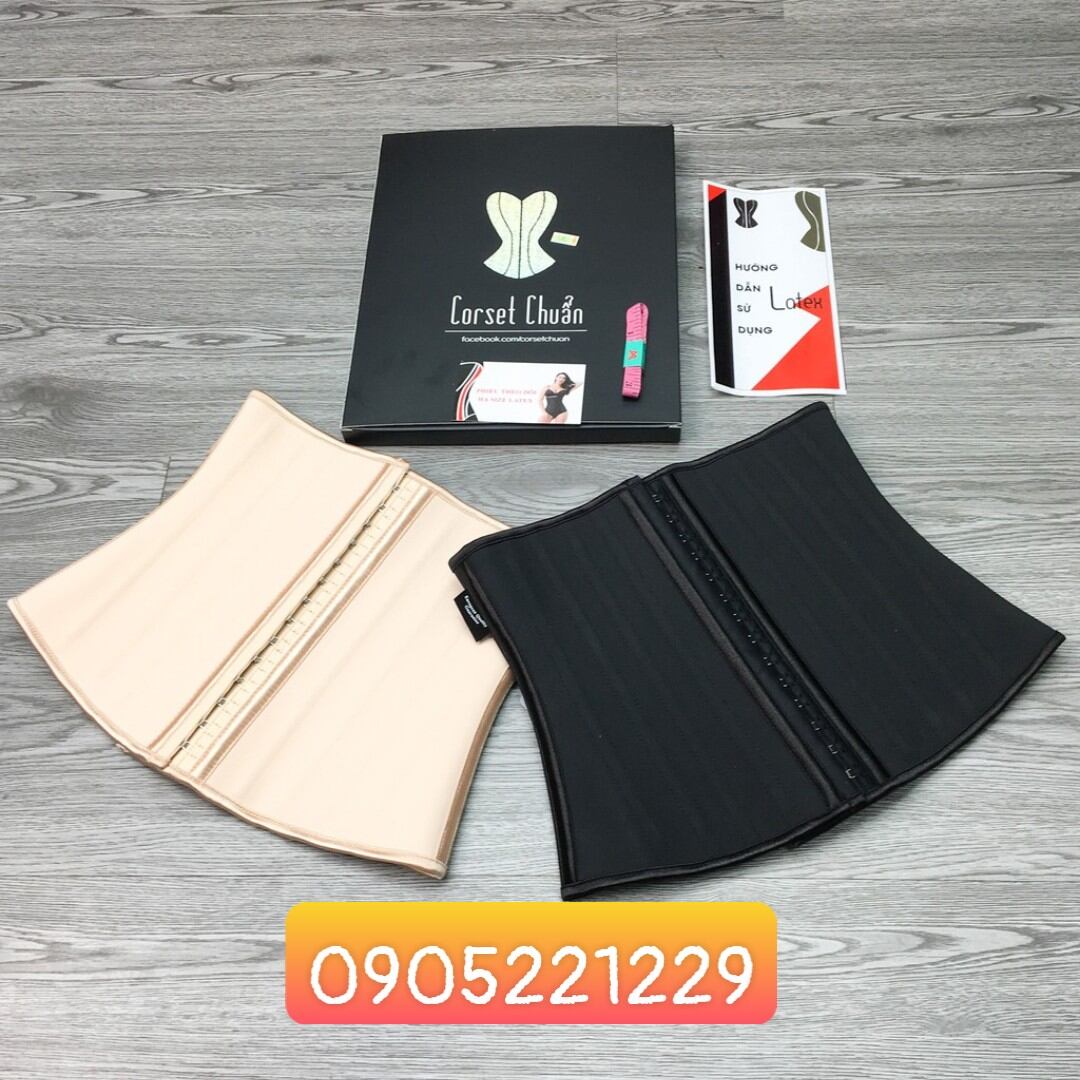 Com bo đai nịt bụng Corset Chuẩn 25 xương và cao tan mỡ đông y