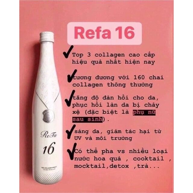 Nước uống đẹp da Collagen Refa Enriched 16 Nhật 480ml