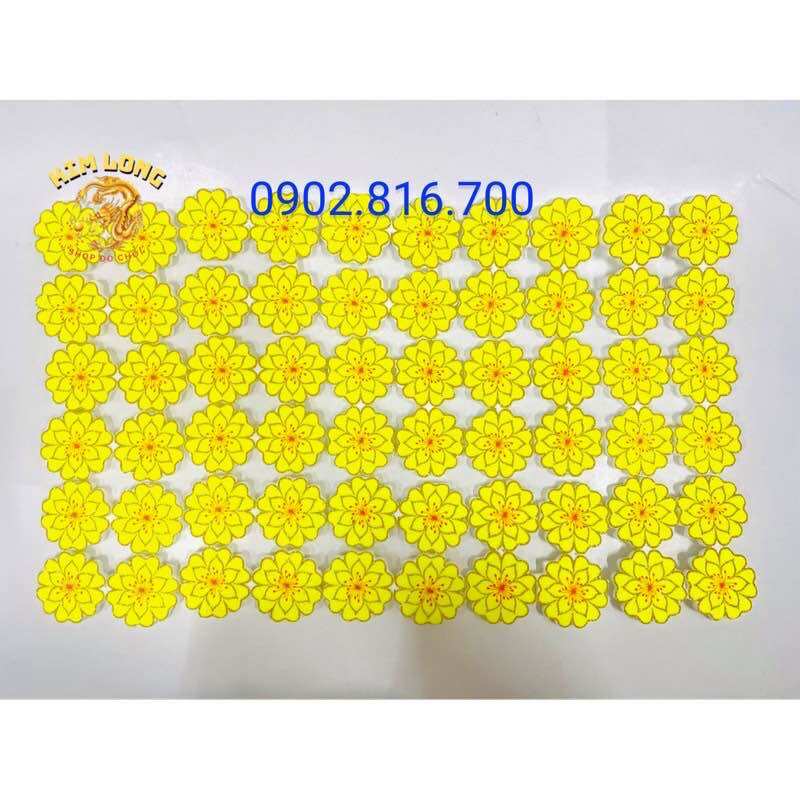 Set Bông mai - Hoa mai - Hoa đào xốp đủ cỡ dán tường dán kiếng phụ kiện trang trí tết