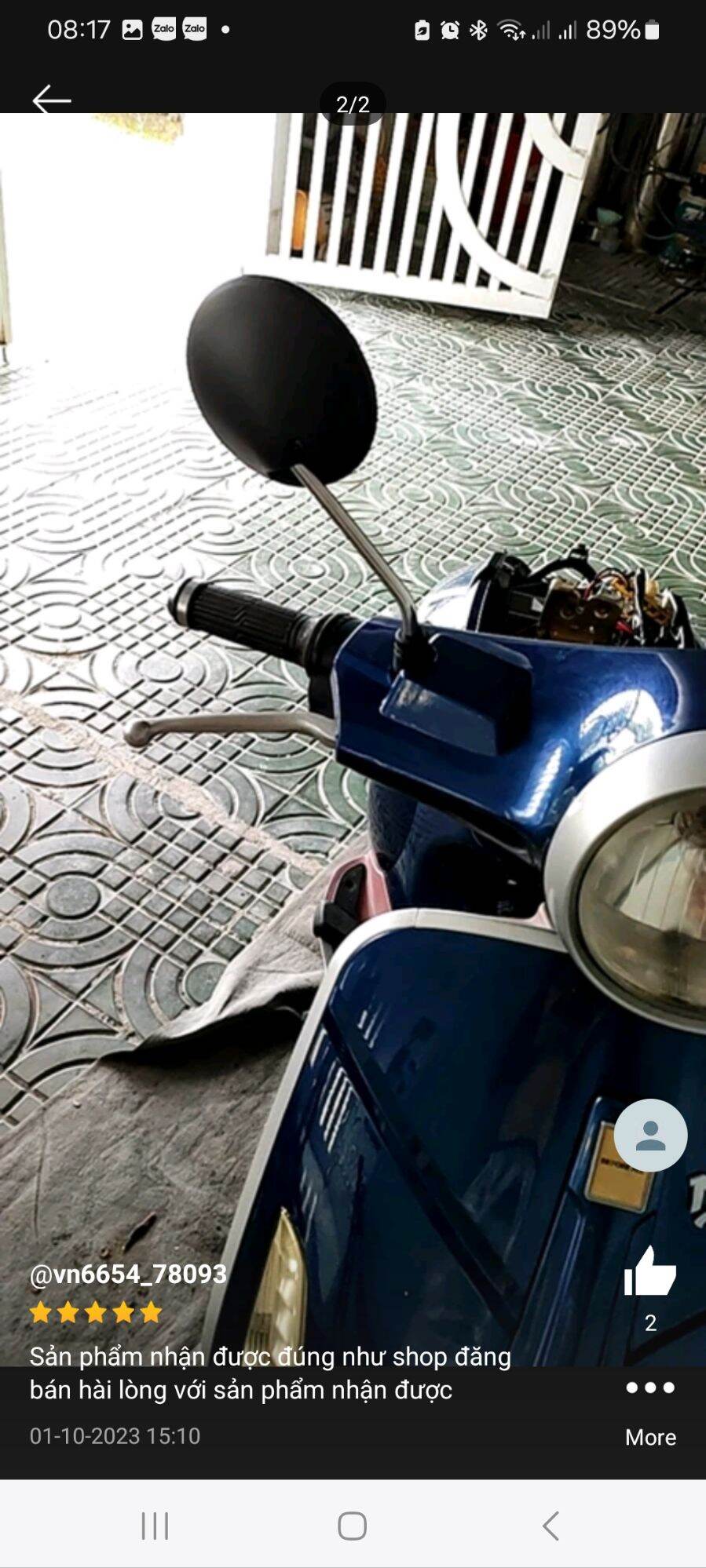 Kiếng chiếu hậu tròn chân 8 li xe CUB ( 1 ĐÔI )