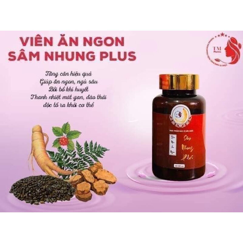 TĂNG CÂN SÂM NHUNG PLUS . tăng cân an toàn hiệu quả