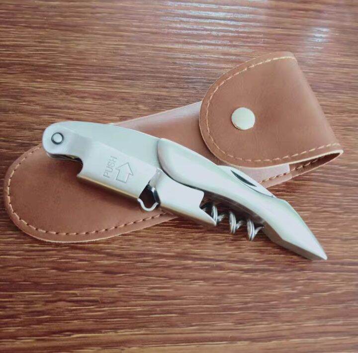 Đồ khui rượu vang, dụng cụ mở rượu vang, đồ khui nắp chai có bao da, đồ khui bia