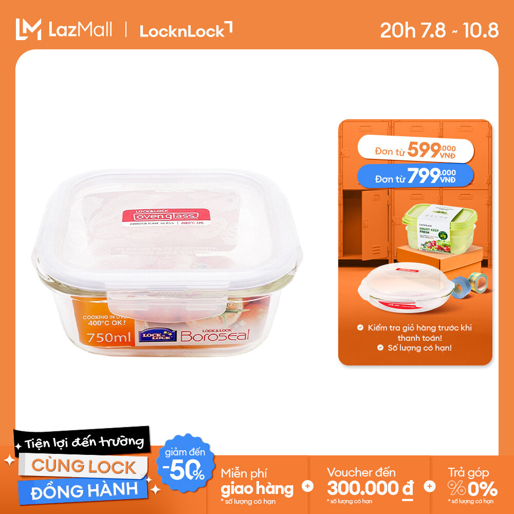 Hũ thủy tinh Lock&lock LLG224 (Trắng)