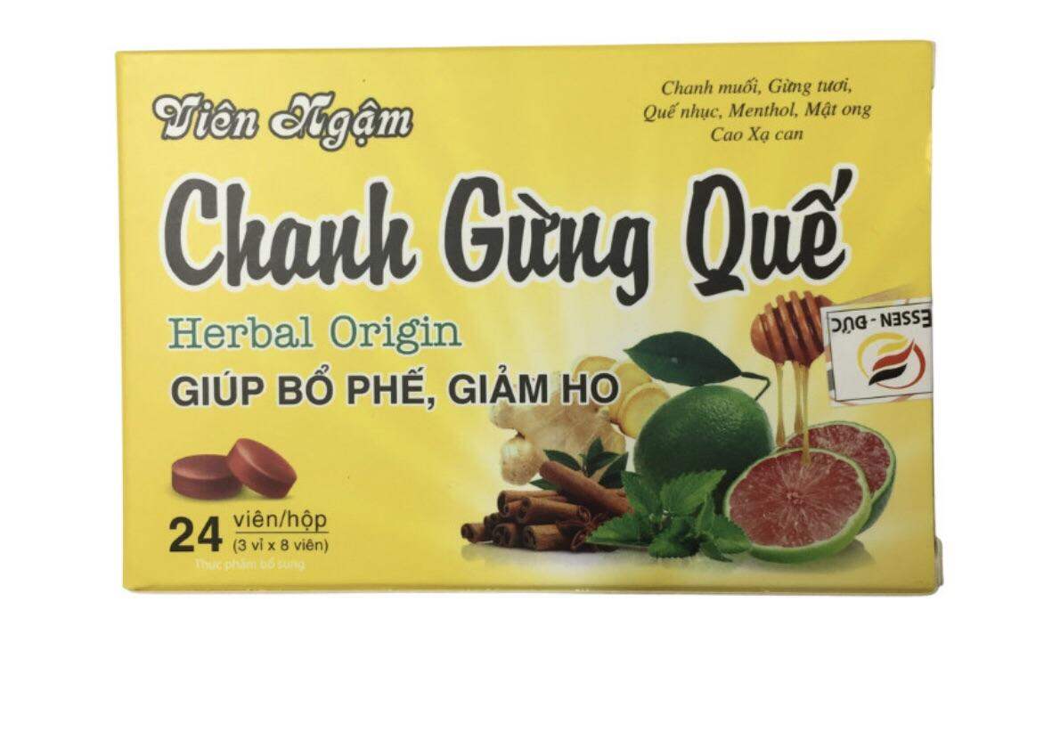 Thực Phẩm Bổ Sung Viên Ngậm Chanh Gừng Quế HerBal Origin