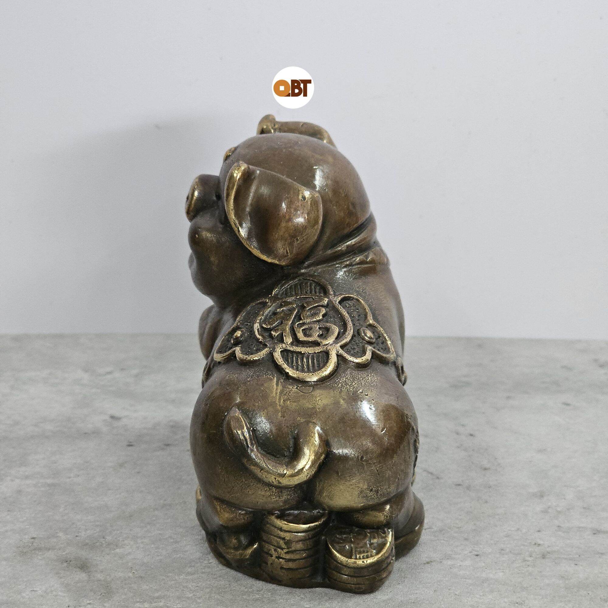 Con heo đắc lộc bằng đồng